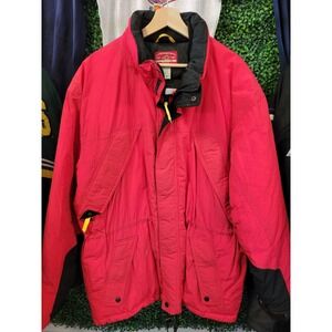 vtg 90s MARLBORO INSULATED JACKET Large country store cigarettes utility puffer